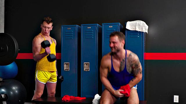 Slutty Hunk Spitroasted In Hot Shower By Gym Bro's - Nextdoorbuddies