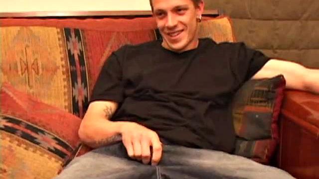 Serious stroker Shane shows up to give a lesson in splooge soaring. He toys with his precum and uses it to lube up his, before finger fucking himself.