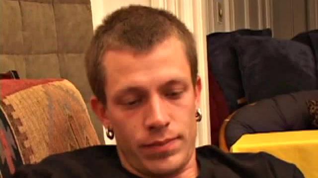 Serious stroker Shane shows up to give a lesson in splooge soaring. He toys with his precum and uses it to lube up his, before finger fucking himself.