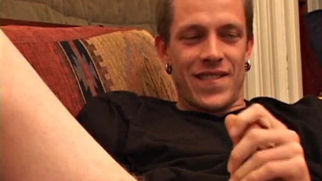 Serious stroker Shane shows up to give a lesson in splooge soaring. He toys with his precum and uses it to lube up his, before finger fucking himself.