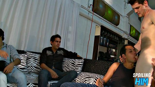 Horny skinny stripper enjoys the party