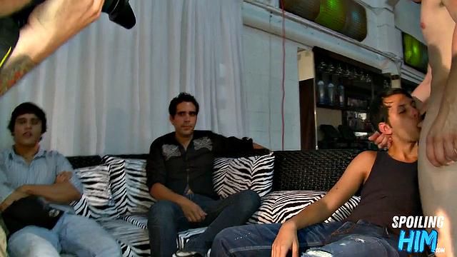 Horny skinny stripper enjoys the party