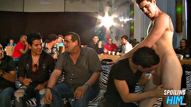 Horny skinny stripper enjoys the party