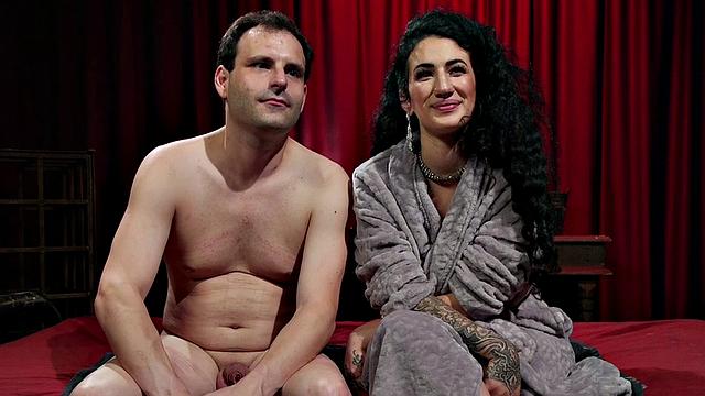 Busty BDSM domina torments sub cock in CBT session