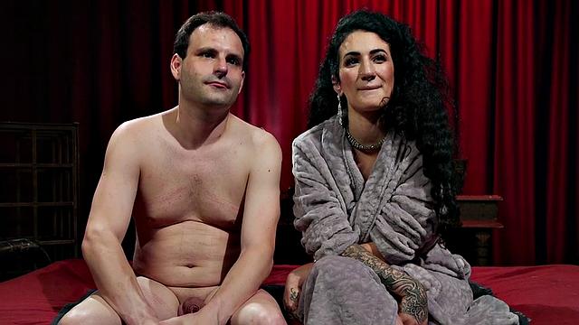 Busty BDSM domina torments sub cock in CBT session