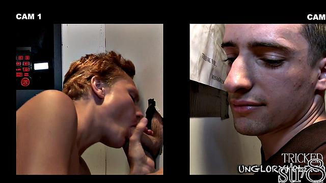 Gloryhole straight guy gets cocksucked