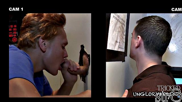 Gloryhole straight guy gets cocksucked
