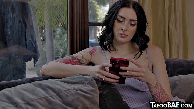 Inked cutie banged by lucky dude