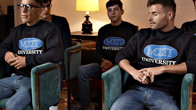 Royal jock fucks skinny twink in asshole after BJ