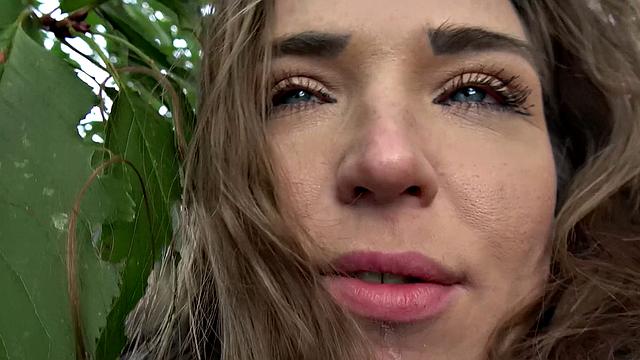 Party babe fucked by the lake