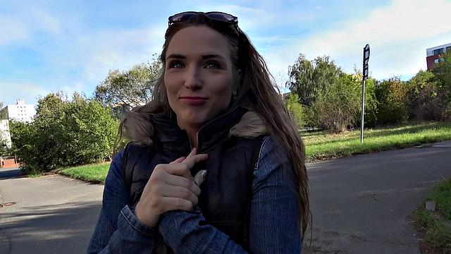 Party babe fucked by the lake