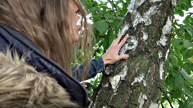 Party babe fucked by the lake