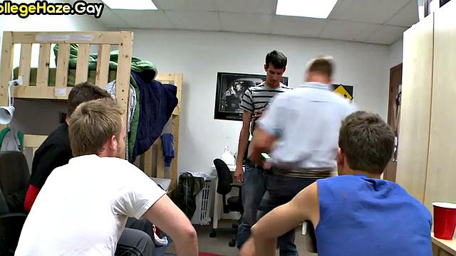 Straight guy fucked in voyeur dormitory anal sex for fraternity