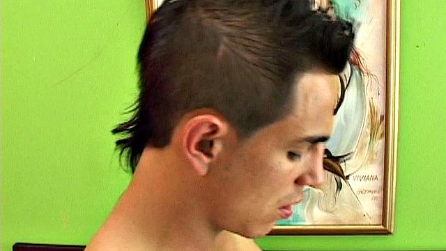 Desiderio meets little Daniel on the street and soon has the boy on his bed. He wastes little time getting the skinny and smooth twink out of his pants and goes down on his cock.