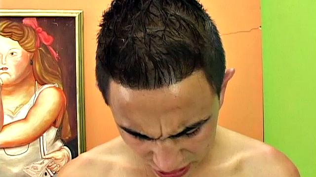 Desiderio meets little Daniel on the street and soon has the boy on his bed. He wastes little time getting the skinny and smooth twink out of his pants and goes down on his cock.