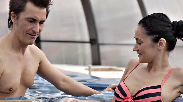 OLD4K. Enticing brunette seduced by GFs old dad inside penthouse