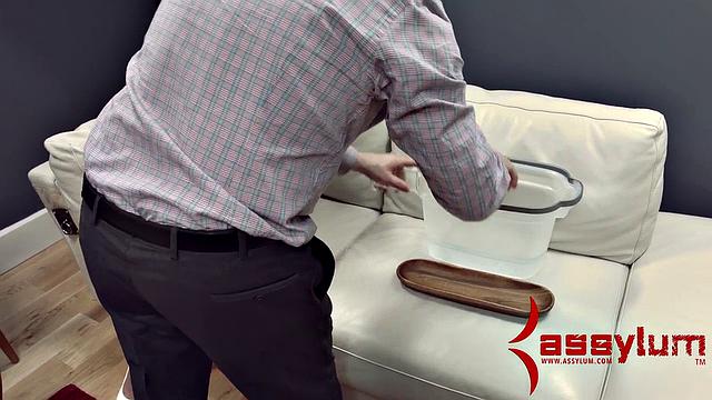 A kinky teen get dominated and face fucked while bound and wearing a mask