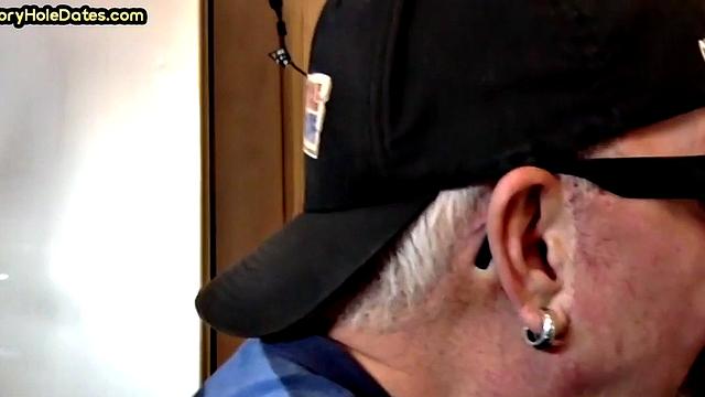 Gloryhole DILF barebacked at home after BJ in closeup