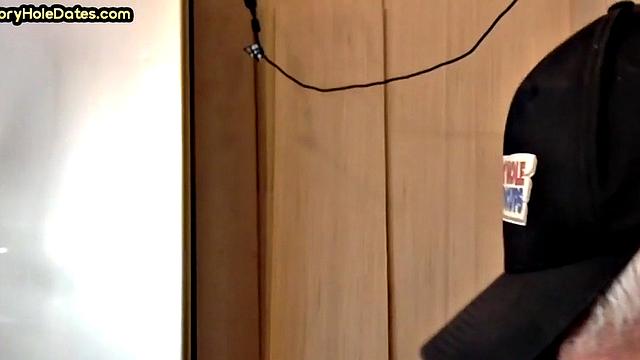 Gloryhole DILF barebacked at home after BJ in closeup