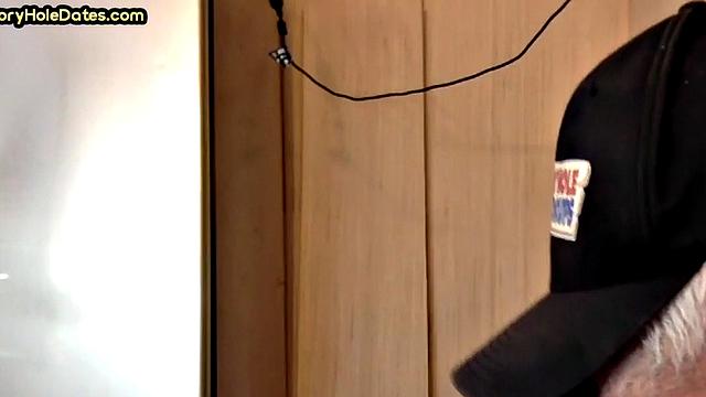 Gloryhole DILF barebacked at home after BJ in closeup