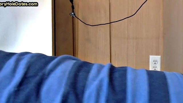 Gloryhole DILF barebacked at home after BJ in closeup