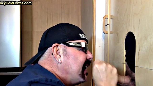 Gloryhole DILF Takes and Sucks Cock in Homemade Video
