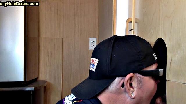 Gloryhole DILF Takes and Sucks Cock in Homemade Video