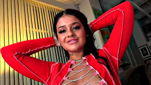 POV amateur babe nailed in muff while talking dirty