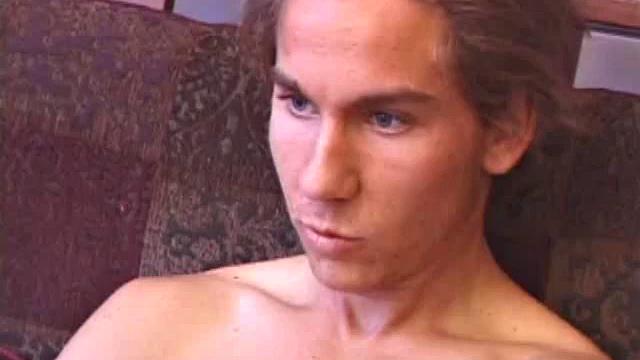 Brock Labelli is feeling a bit horny so he lubes up his stiff dick and begins stroking. But soon he ends up sucking on a crewmember's cock. Brock coaxes out a monster load from the guy, andthen explodes his own messy nut. Short interview follows.
