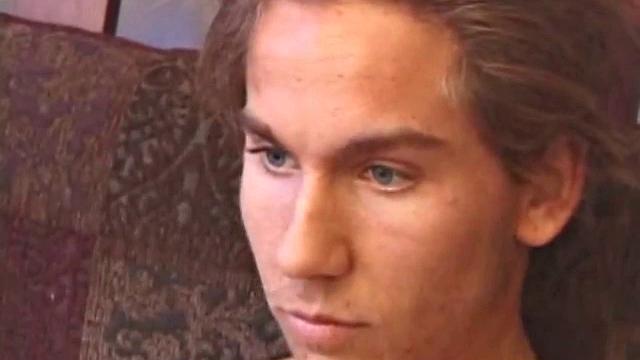 Brock Labelli is feeling a bit horny so he lubes up his stiff dick and begins stroking. But soon he ends up sucking on a crewmember's cock. Brock coaxes out a monster load from the guy, andthen explodes his own messy nut. Short interview follows.