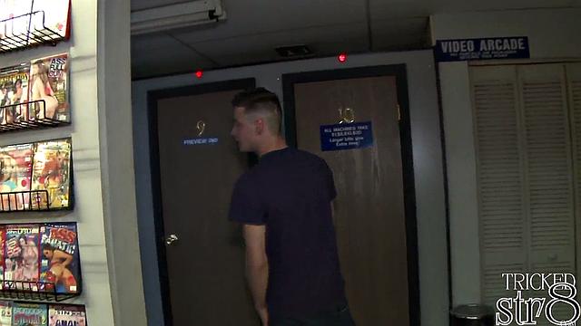 Cocksucking gloryhole gay made straight guy cum in his mouth