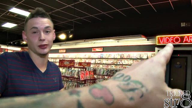 Cocksucking gloryhole gay made straight guy cum in his mouth