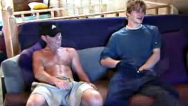 As they watch a porn video, Sean demonstrates that a guy can give better head than a woman. Sean takes Cameron deep in his mouth and sucks, while Cameron surrenders to the pleasure.