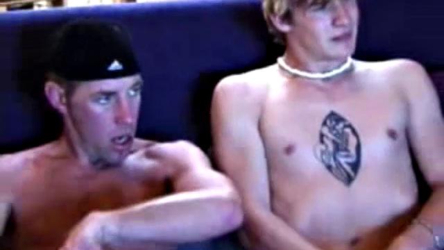 As they watch a porn video, Sean demonstrates that a guy can give better head than a woman. Sean takes Cameron deep in his mouth and sucks, while Cameron surrenders to the pleasure.