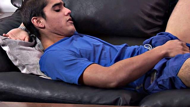 Amateur Latin twunk strips and jerks for jizzshot