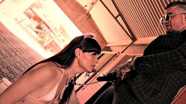 Lingerie tgirl deepthroats and toys asshole in erotic scene