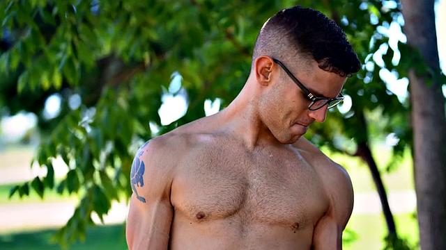 Eager solo jock wanks cock and cums after casting