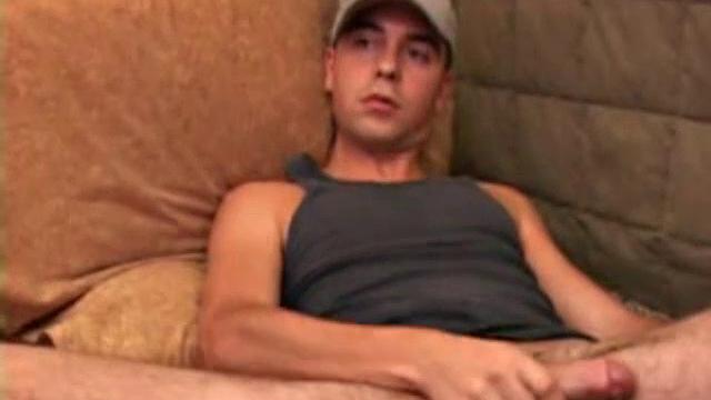 Vincenzo jerks off solo and shows off his load