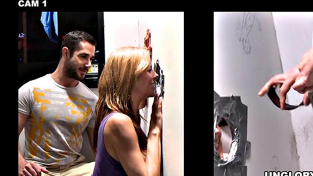 Fooled gloryhole straight enjoys Blowjob
