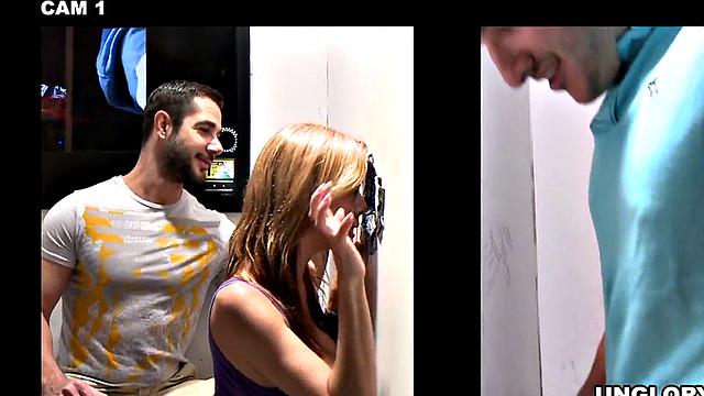 Fooled gloryhole straight enjoys Blowjob