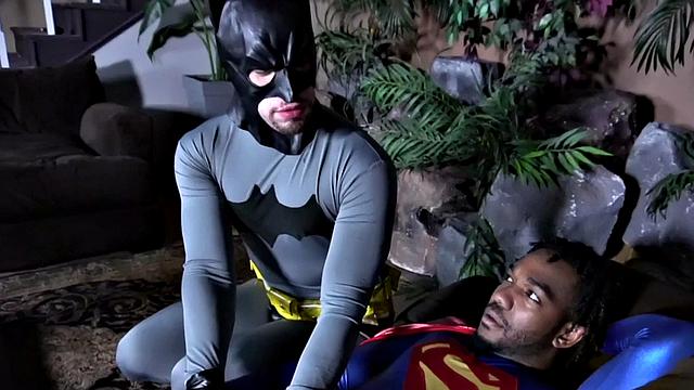 Gay IR cosplay couple enjoys anal sex on the couch