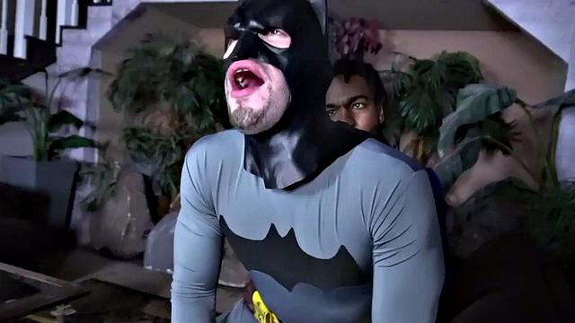 Gay IR cosplay couple enjoys anal sex on the couch