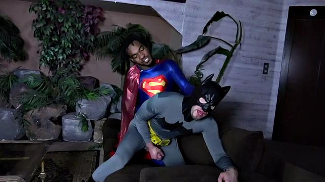 Gay IR cosplay couple enjoys anal sex on the couch