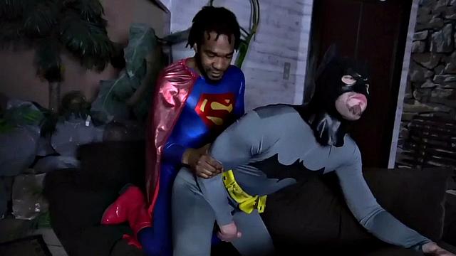 Gay IR cosplay couple enjoys anal sex on the couch