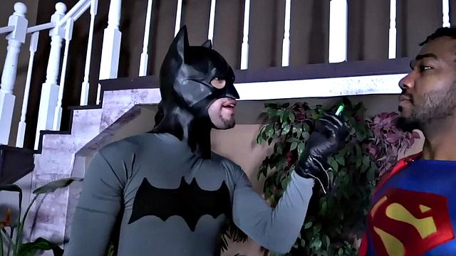 Gay IR cosplay couple enjoys anal sex on the couch