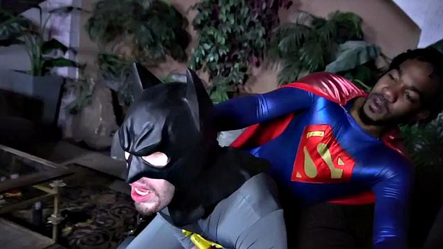 Gay IR cosplay couple enjoys anal sex on the couch