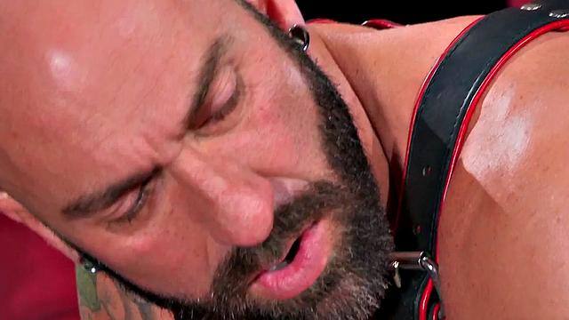 Tattooed bottom fisted after enjoying rimjob