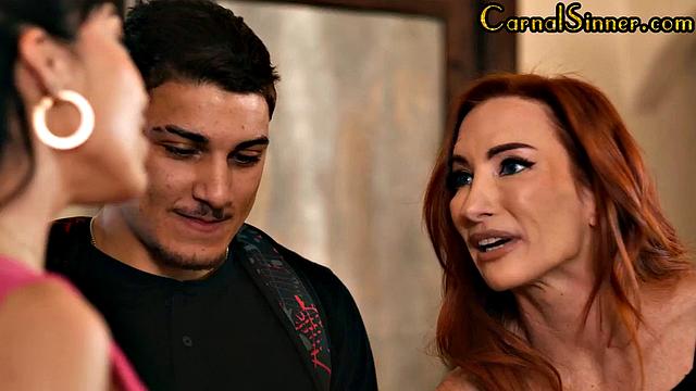 Horny big-titted MILF gets hard pussy fucked