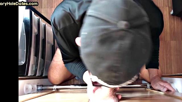 Gloryhole cum in mouth DILF sucks rod in homemade oral