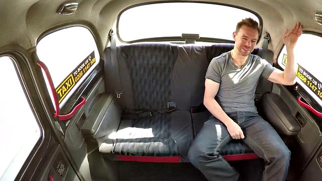 Watch this tattooed blonde taxi driver get her tight pussy drilled by her horny passenger